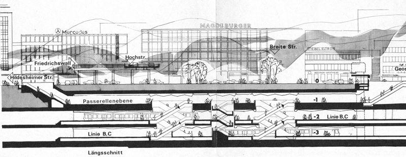 Quelle: Broschre 'U-Bahn-Bau am Aegidientorplatz/LH Hannover/1976' 